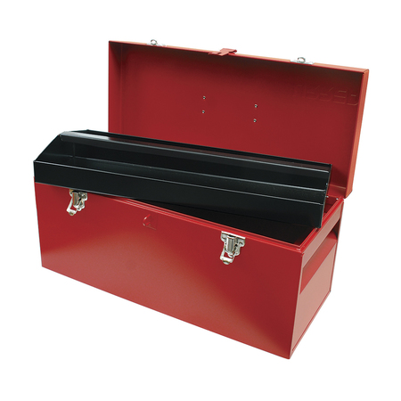 URREA Tool Box, Steel, Red, 20 in W x 8-1/2 in D x 9-1/2 in H D6